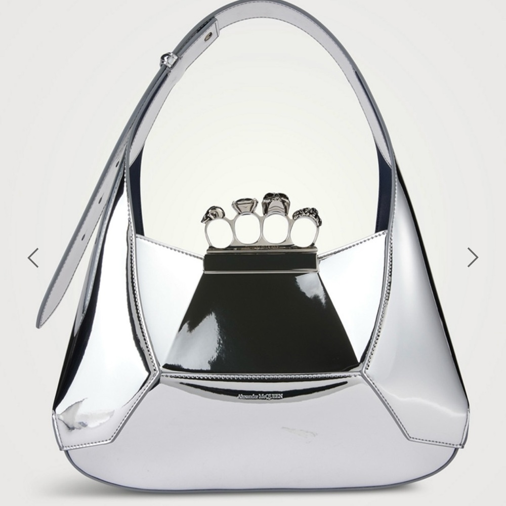 MCQUEEN The Jewelled Mirrored Shoulder Bag